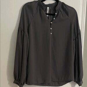 NY Collection Charcoal Blouse